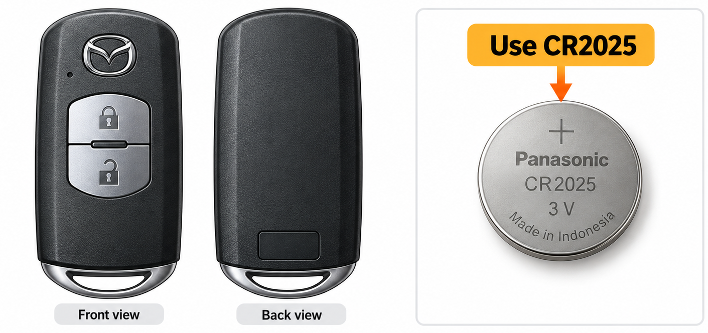 Confirm the original DJ5FS key and CR2025 type